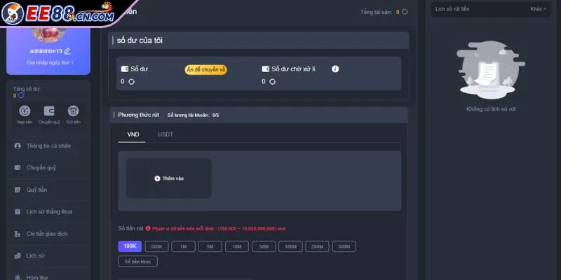 Thông tin account chính chủ, trùng khớp tuyệt đối